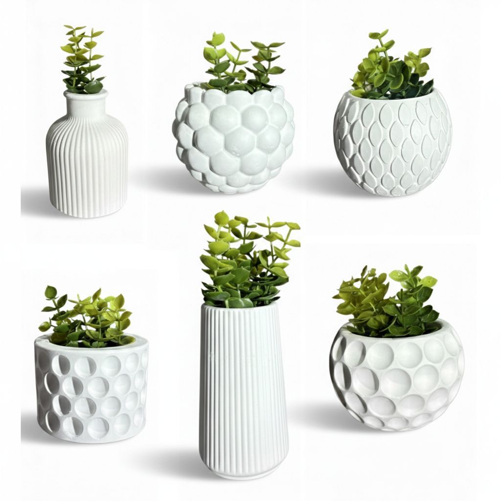 Kit Master Decor – Coleção de 6 Vasos com Plantas Artificiais