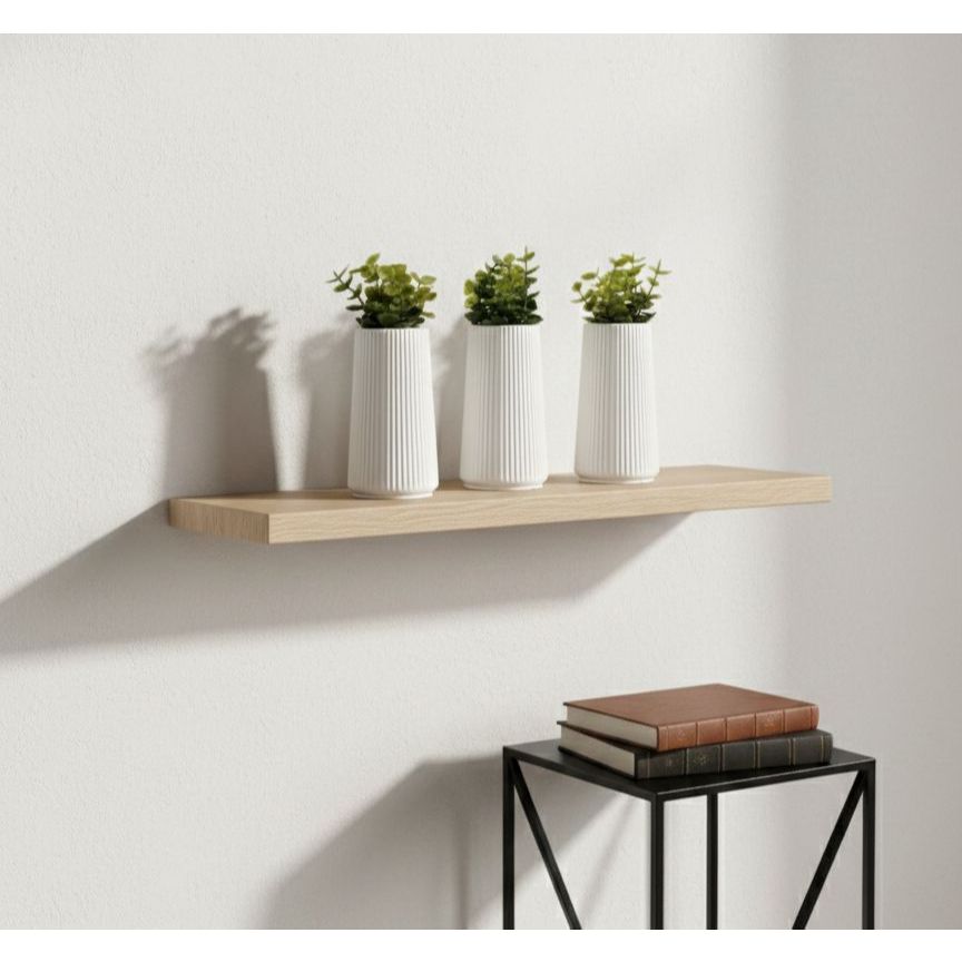 Kit com 6 Vasos de Gesso decorativo Canelados brancos com plantas artificiais 20x8