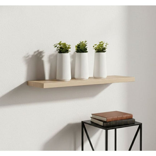 Kit com 6 Vasos de Gesso decorativo Canelados brancos com plantas artificiais 20x8