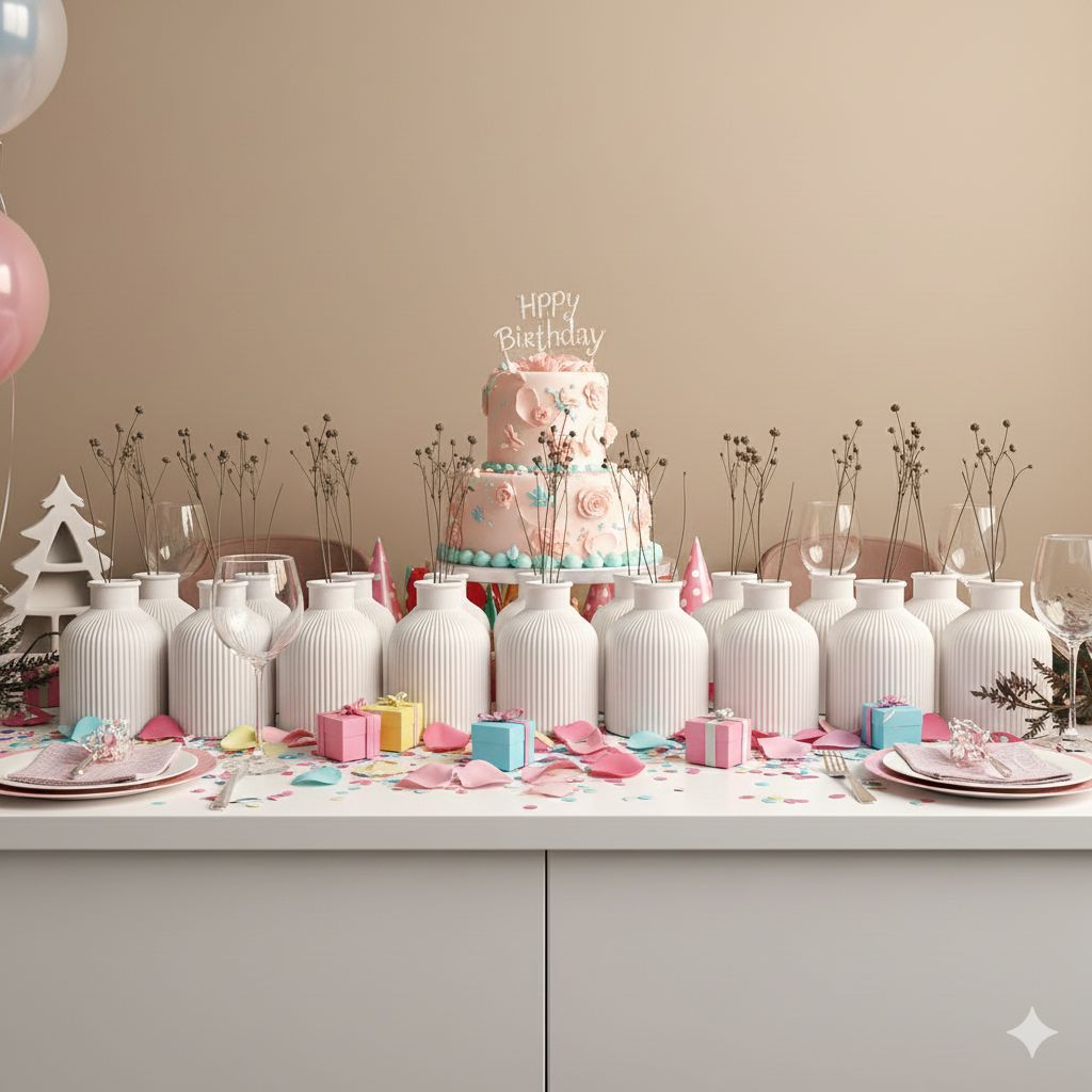 Kit com 15 Vasos de Gesso