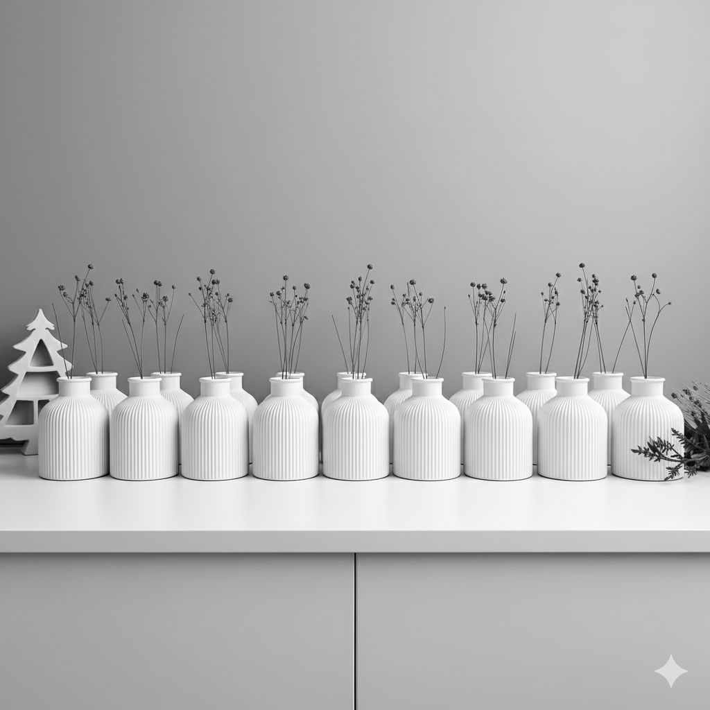 Kit com 15 Vasos de Gesso