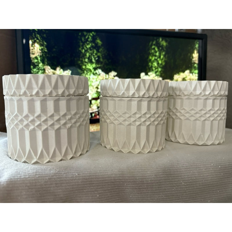 kit com 3 potes de gesso super resistente 12x10cm