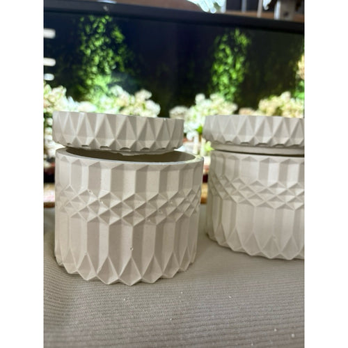 kit com 3 potes de gesso super resistente 12x10cm